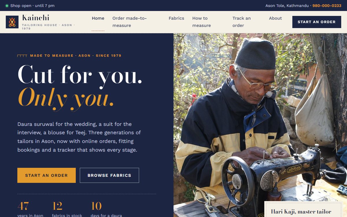 Kainchi Tailoring House home page