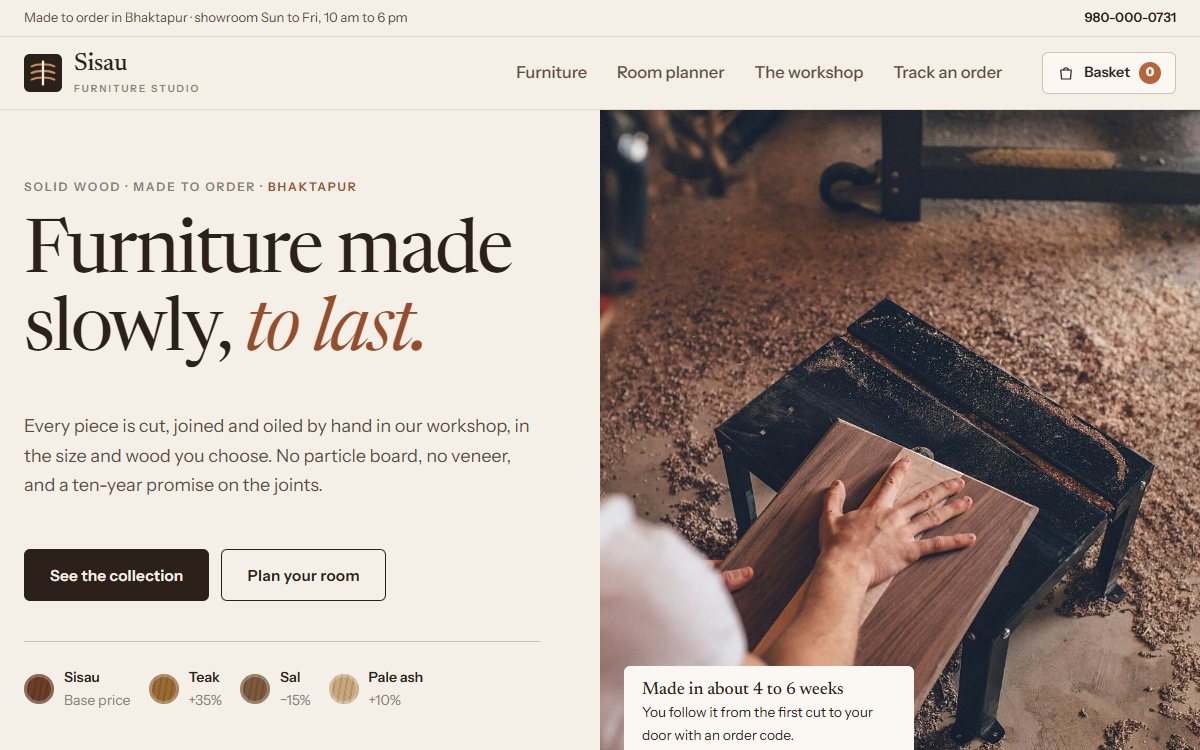 Sisau Studio home page