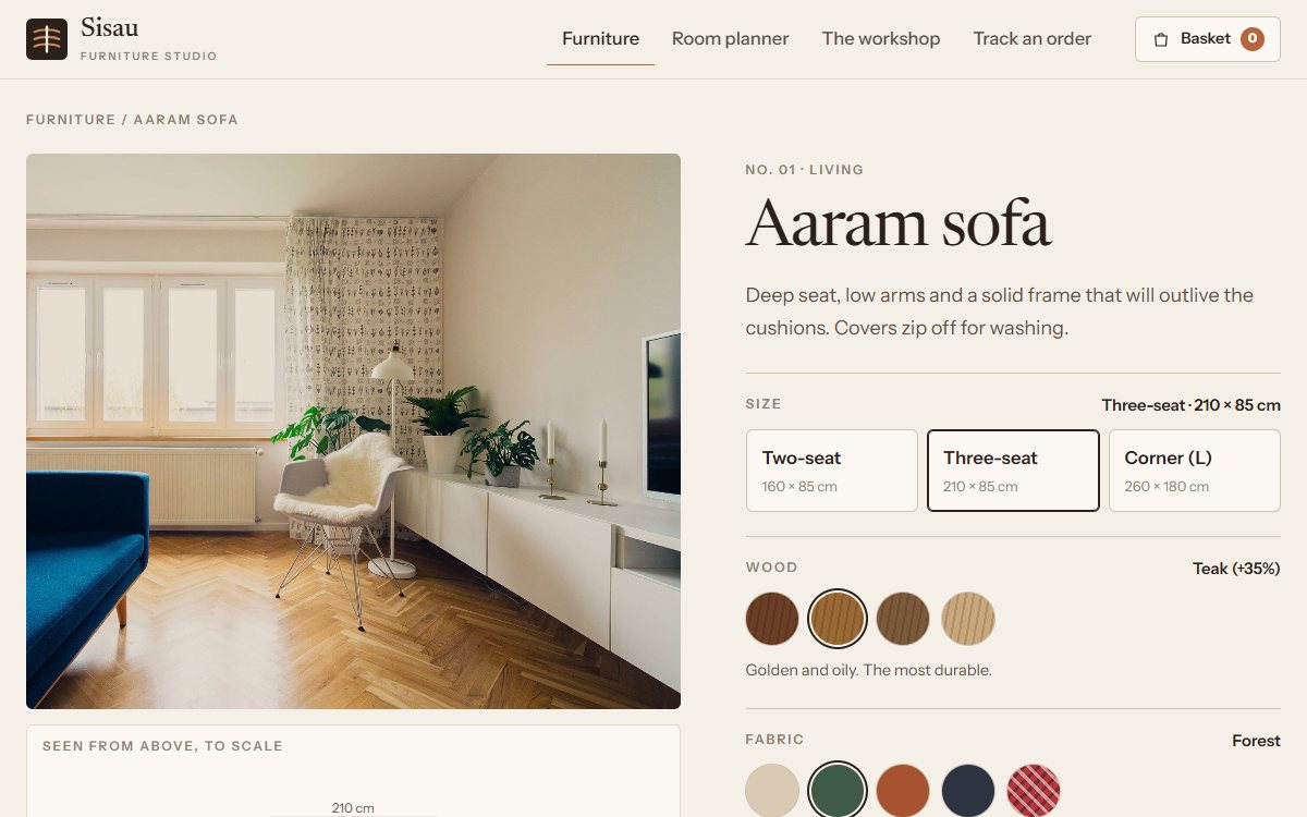 Sisau sofa configurator